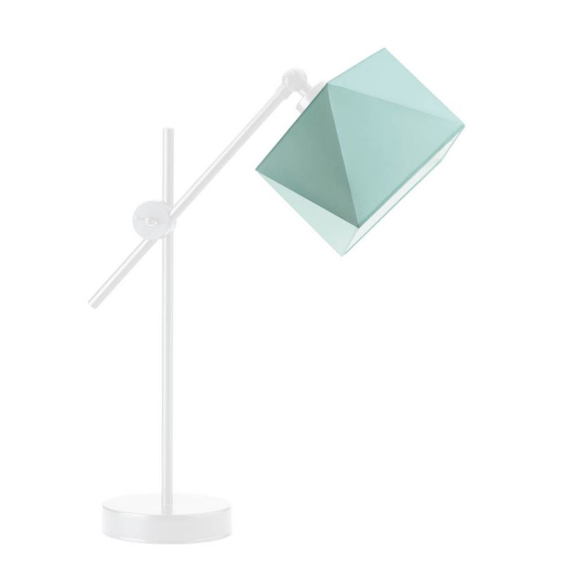 Lampka Nocna Volta Light Factory Modern Abażur Biały/Miętowy Diament 1xE27 1szt.
