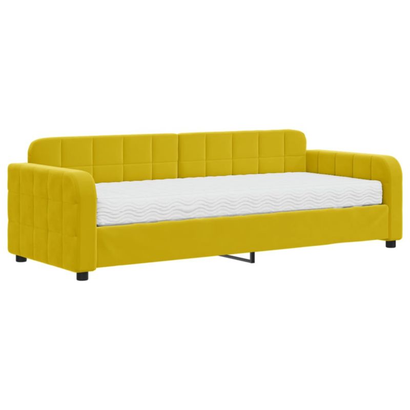Sofa rozkładana WaszeMeble 80x200 cm Żółty aksamit WM-3196903 1 szt.