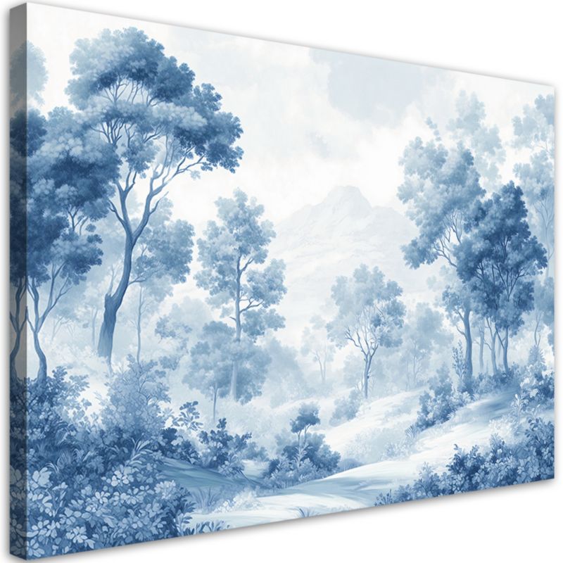 Obraz do salonu sypialni Feeby Las Niebieski Krajobraz 90x60 cm 1szt