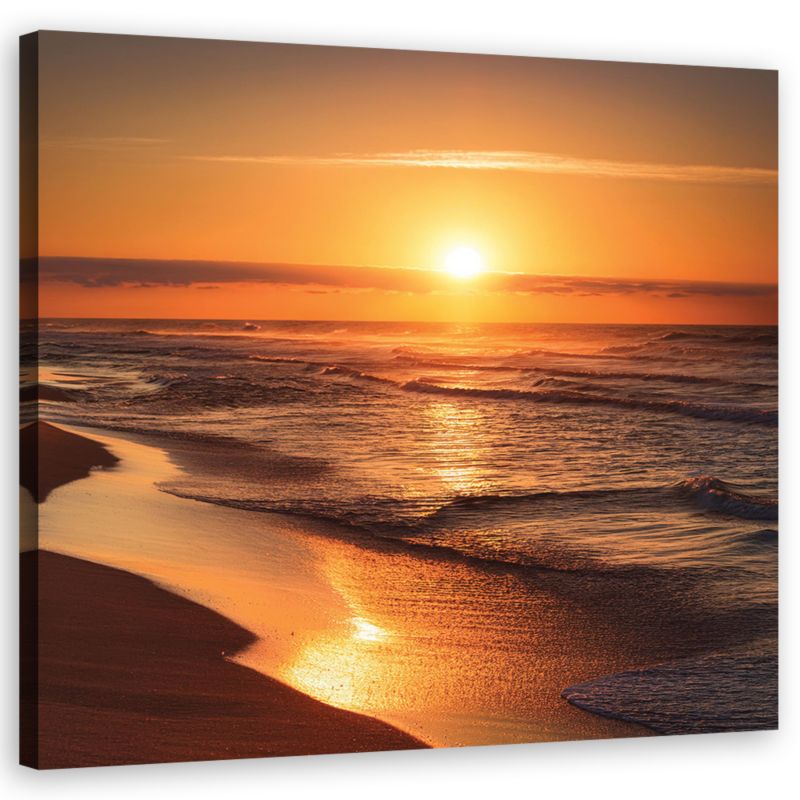 Obraz do salonu sypialni Feeby Zachód Słońca Plaża Krajobraz 60x60 cm 1szt