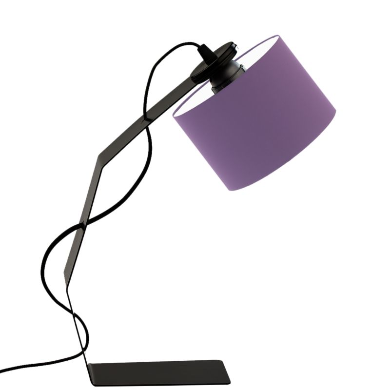 Lampka Nocna Volta Light Factory Blacha Abażur Fioletowy1xE27 1szt.