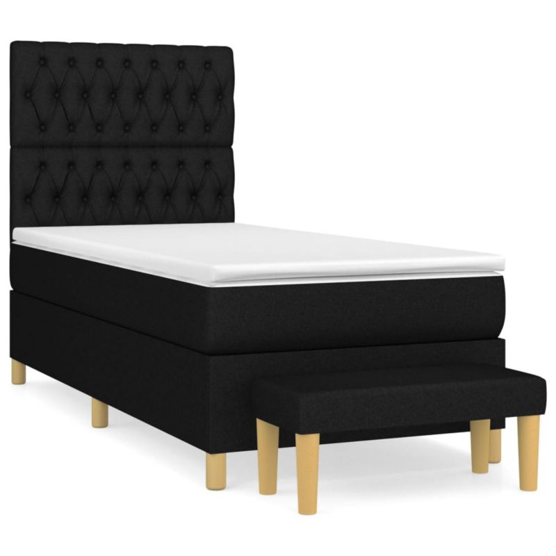 Łóżko kontynentalne WaszeMeble 90x200 cm czarne WM-3137367 1 szt.