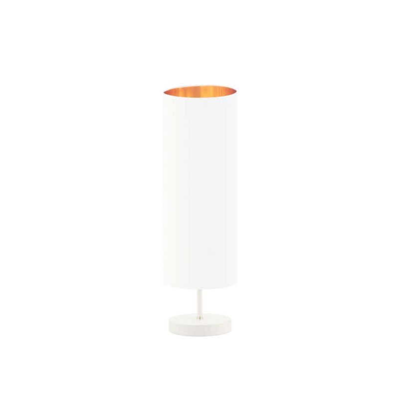 Lampka Nocna Volta Light Factory Bell Abażur Biały ze złotem 1xE27 1szt.