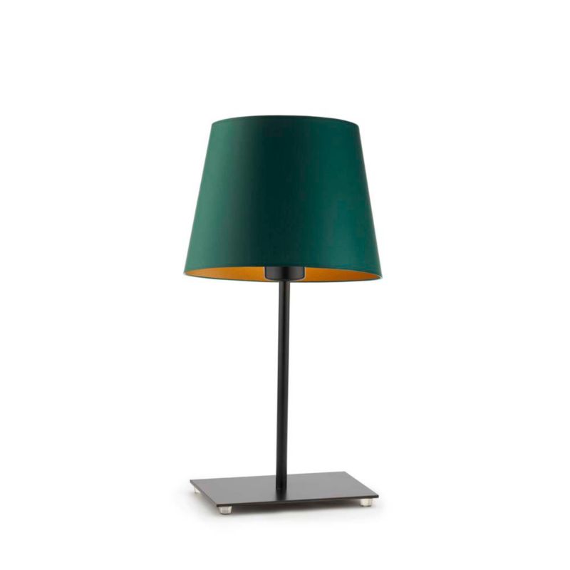Lampka Nocna Volta Light Factory Moto Abażur Butelkowa zieleń ze złotem Stożek 1xE27 1szt.