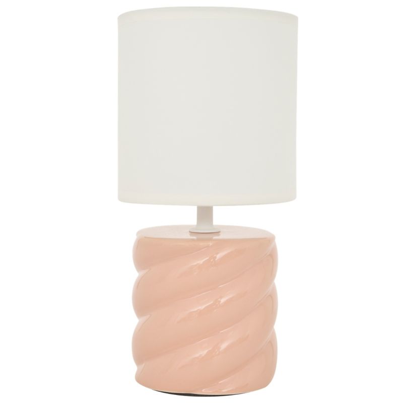 Lampka nocna Noly Atmosphera brzoskwiniowa ceramiczna 27x13 cm 1 szt.