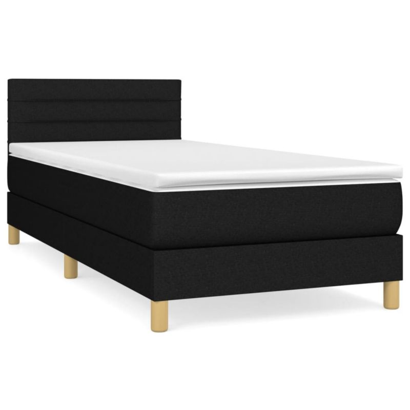 Łóżko kontynentalne WaszeMeble 90x200 cm czarne WM-3140667 1 szt.