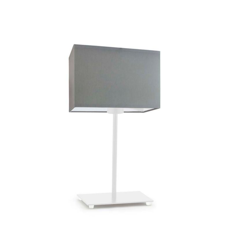 Lampka Nocna Volta Light Factory Moto Abażur Biały/Szary Prostokąt 1xE27 1szt.