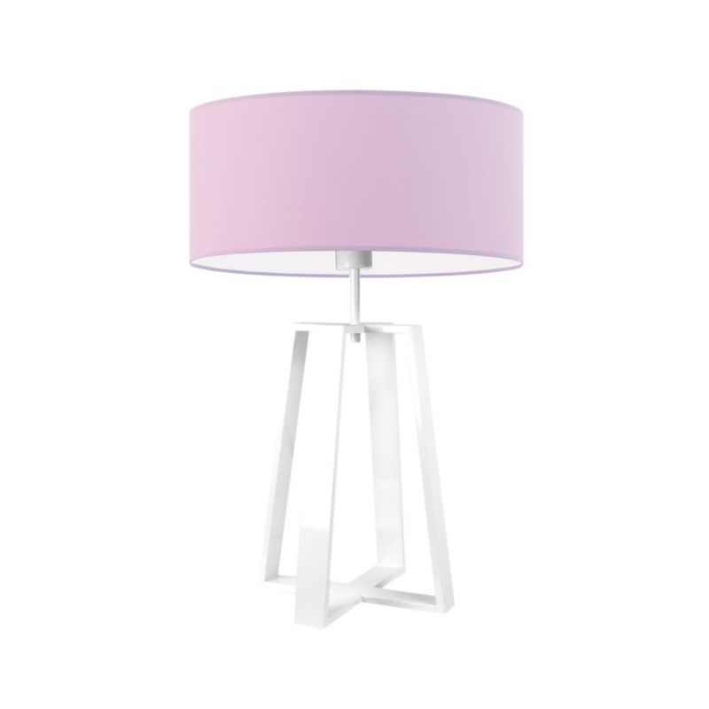 Lampka Nocna Volta Light Factory Wenis Abażur Biały/Jasny fioletowy 1xE27 1szt.