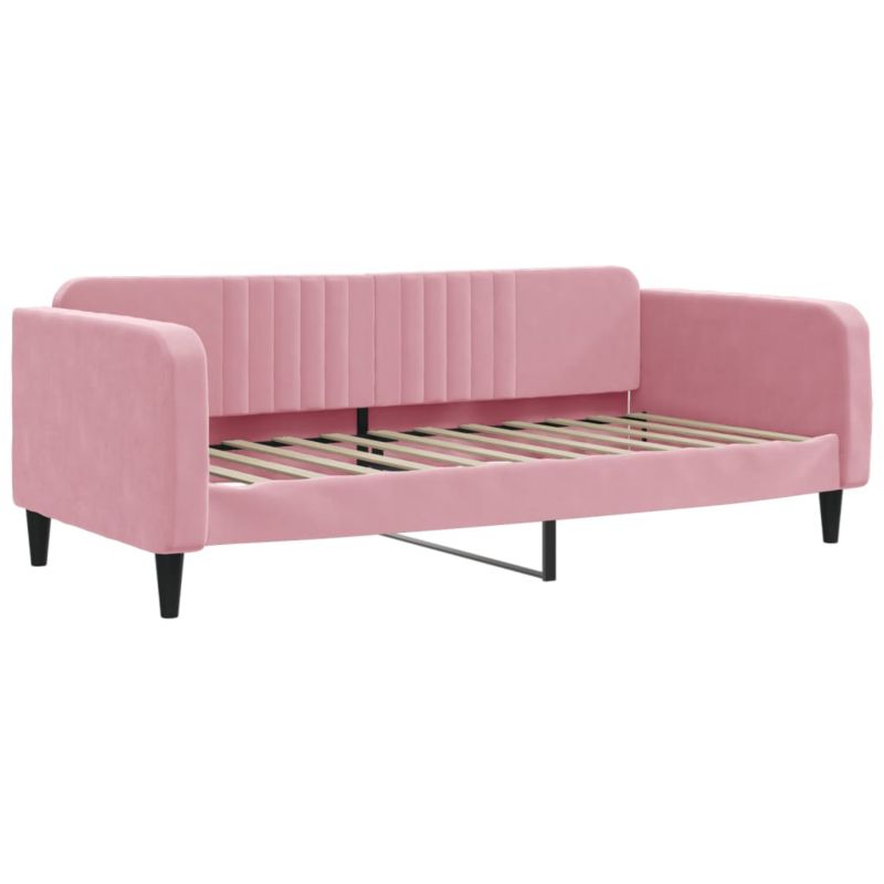 Sofa rozkładana WaszeMeble 100x200 cm Różowy aksamit WM-354096 1 szt.