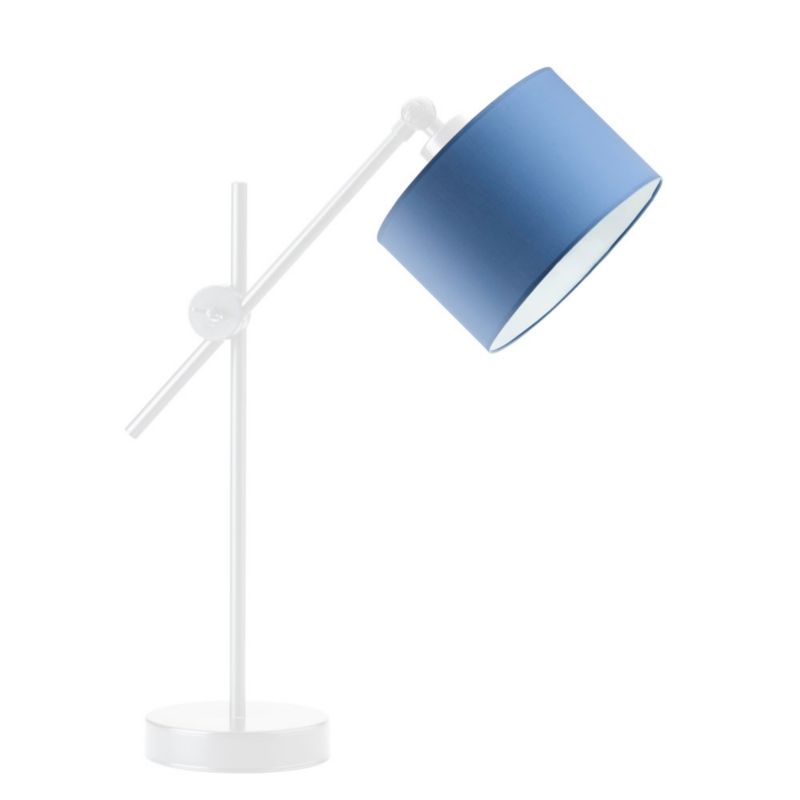 Lampka Nocna Volta Light Factory Modern Abażur Biały/Niebieski Walec 1xE27 1szt.