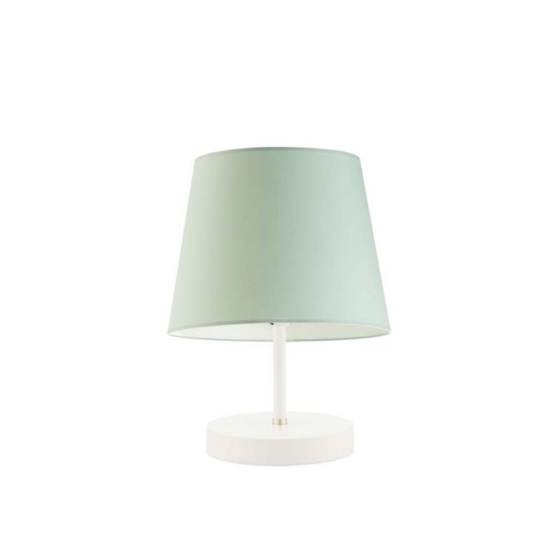 Lampka Nocna Volta Light Factory Picolo Abażur Biały/Miętowy Stożek 1xE27 1szt.