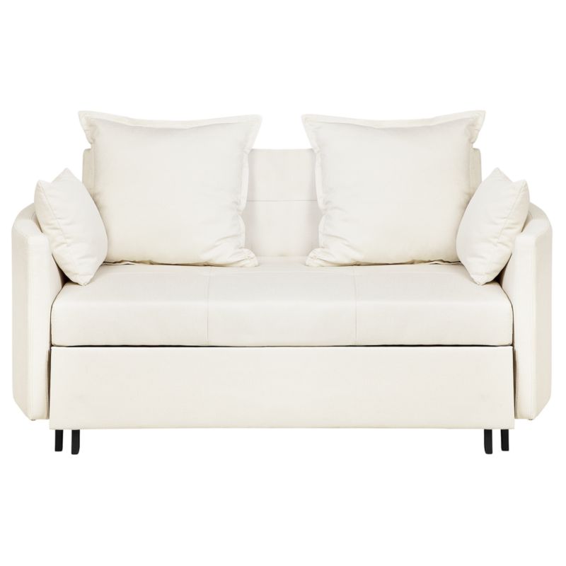 Sofa rozkładana dla 2 osób Hovin Jasnobeżowy 1 szt.