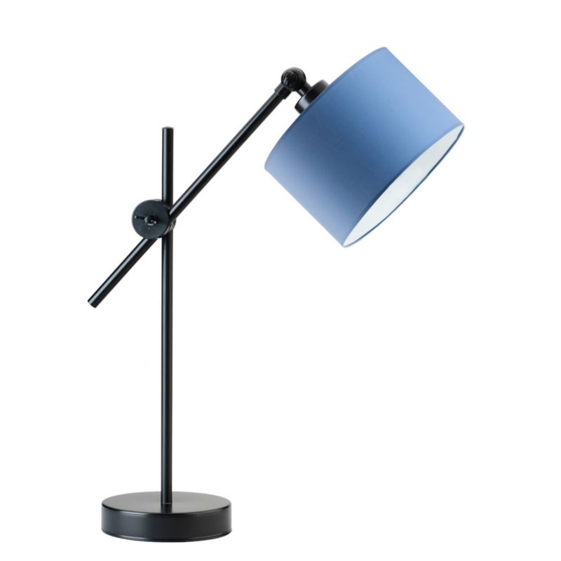 Lampka Nocna Volta Light Factory Modern Abażur Niebieski Walec 1xE27 1szt.
