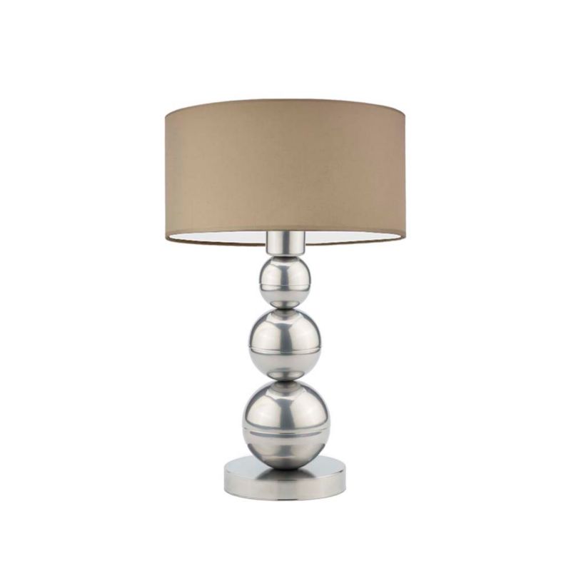 Lampka Nocna Volta Light Factory Bubble Abażur Srebrny/Cappuccino 1xE27 1szt.
