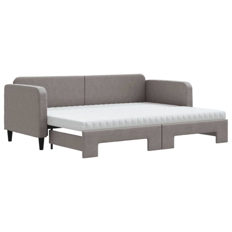 Sofa rozkładana WaszeMeble 80x200 cm Taupe tkanina WM-3196832 1 szt.