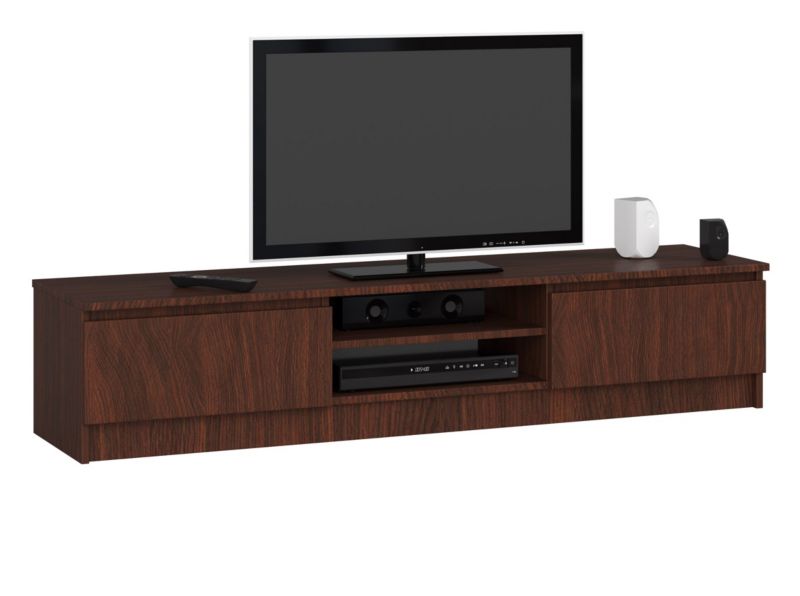 Szafka RTV Akord Wenge 160 cm 2 drzwi kolor Wenge mat 2 półki 160x40x33 cm 1 szt.