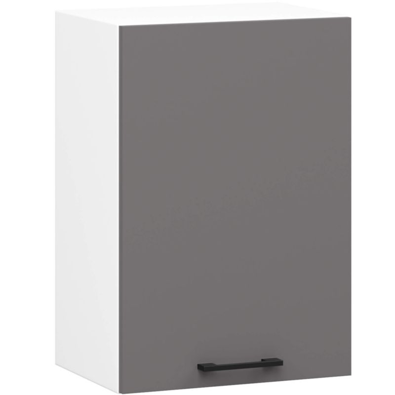 Szafka kuchenna Akord W40 system Oliwia Biała 40 cm 1 drzwi kolor Grafit Szary mat 2 półki 40x30x58 cm 1 szt.