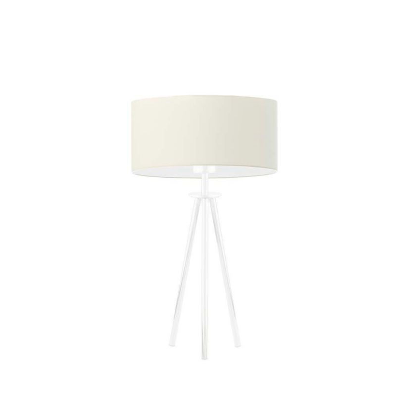 Lampka Nocna Volta Light Factory Deco Abażur Ecru Walec 1xE27 1szt.
