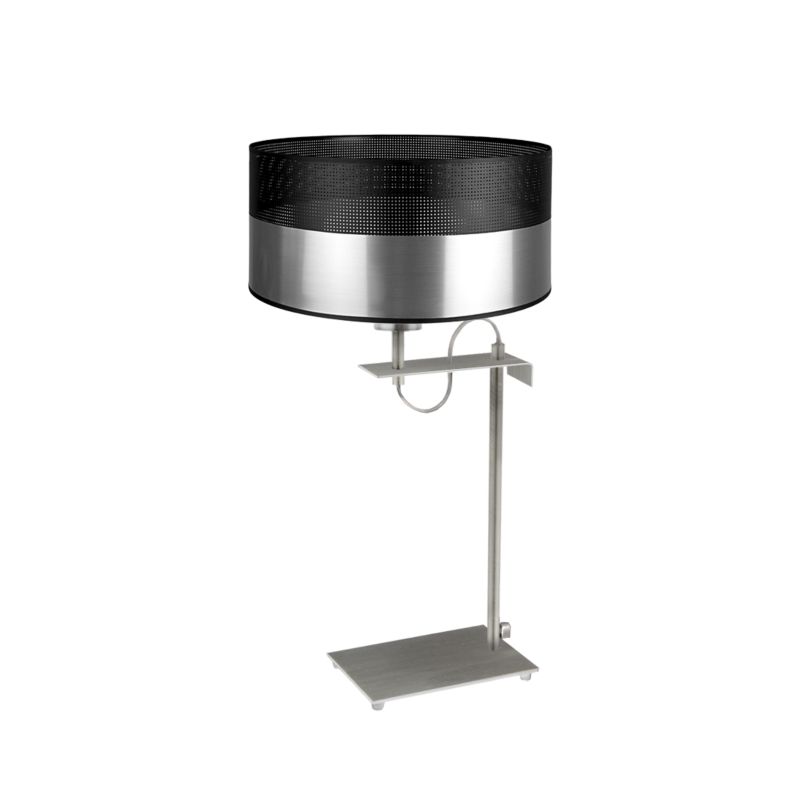 Lampka Nocna Volta Light Factory Point Srebrny/Srebrny Abażur 1xE27 1szt.