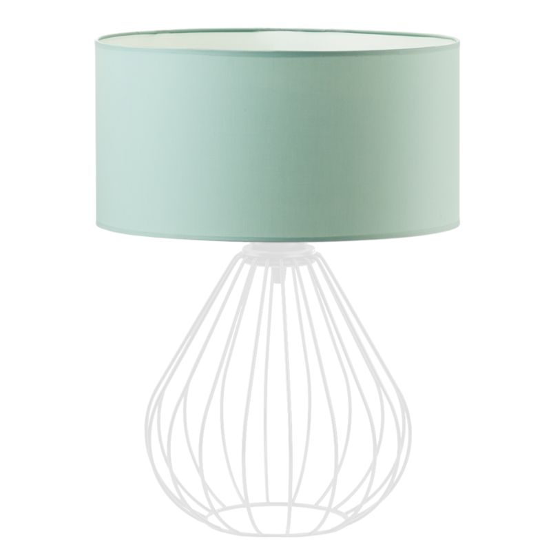 Lampka Nocna Volta Light Factory Konwalia Abażur Biały/Miętowy 1xE27 1szt.