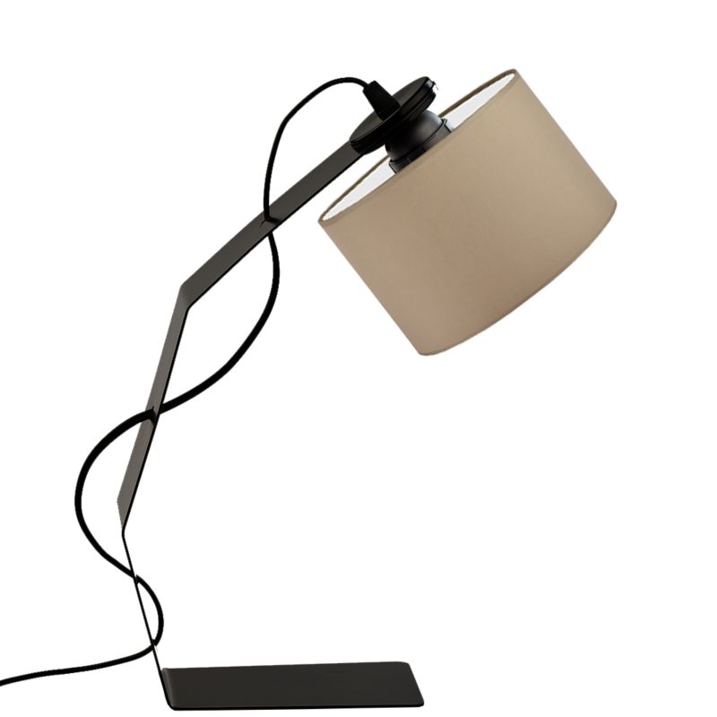 Lampka Nocna Volta Light Factory Blacha Abażur Cappuccino1xE27 1szt.