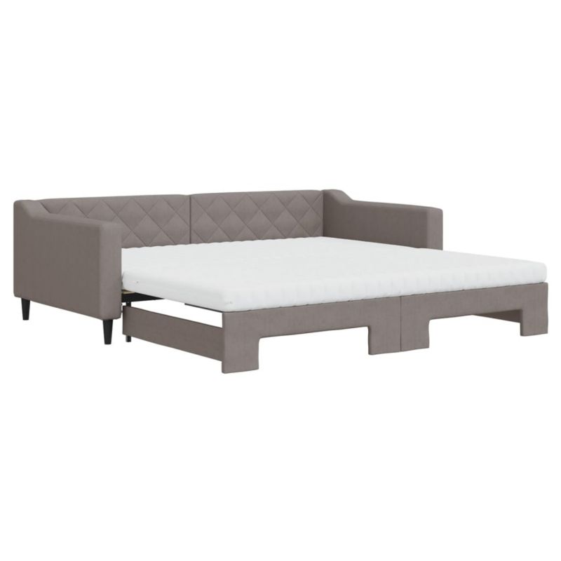 Sofa rozkładana WaszeMeble 100x200 cm Taupe tkanina WM-3197452 1 szt.