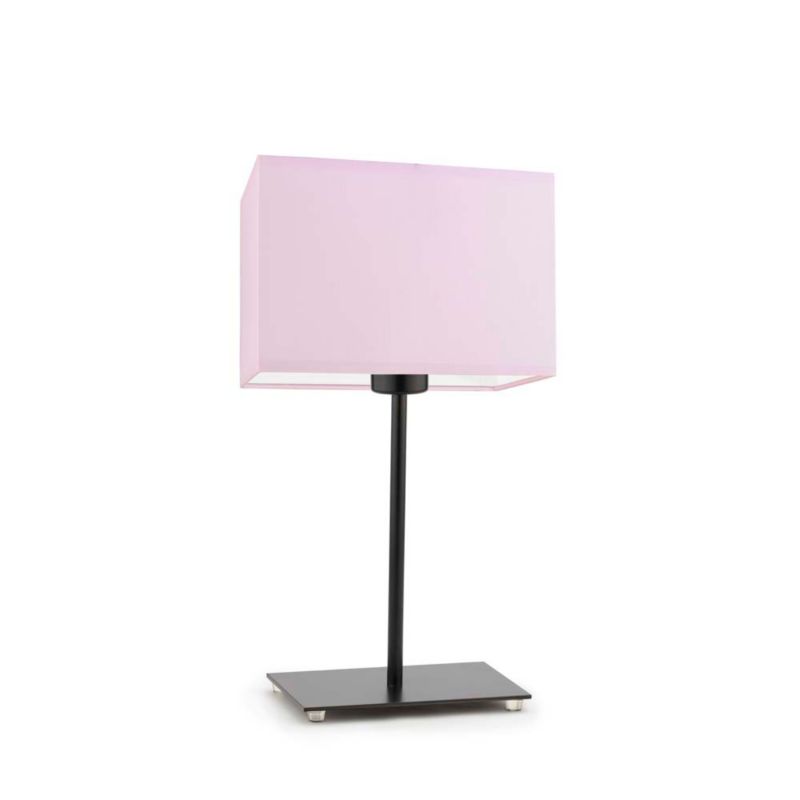 Lampka Nocna Volta Light Factory Moto Abażur Różowy Prostokąt 1xE27 1szt.