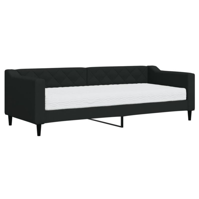 Sofa rozkładana WaszeMeble 80x200 cm Czarny tkanina WM-3197405 1 szt.