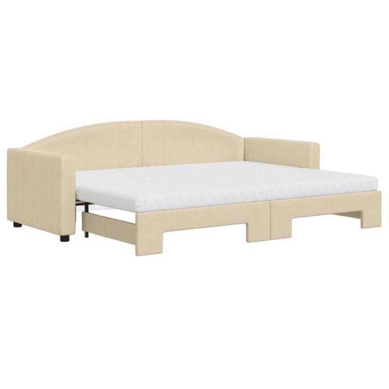 Sofa rozkładana WaszeMeble 80x200 cm Kremowy tkanina WM-3197205 1 szt.