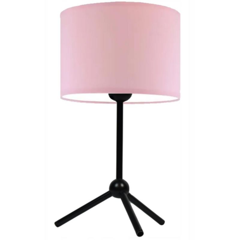 Lampka Nocna Volta Light Factory Fossa Abażur Czarny/Różowy 1xE27 1szt.