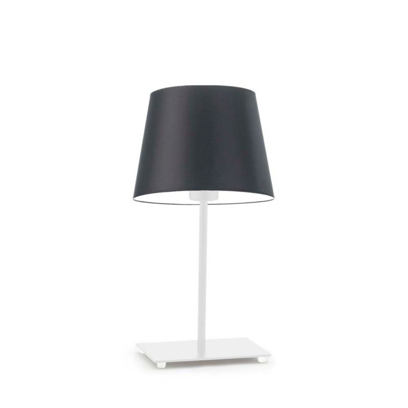 Lampka Nocna Volta Light Factory Moto Abażur Biały/Czarny Stożek 1xE27 1szt.