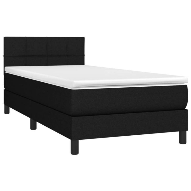 Łóżko kontynentalne WaszeMeble 90x200 cm czarne WM-3133127 1 szt.