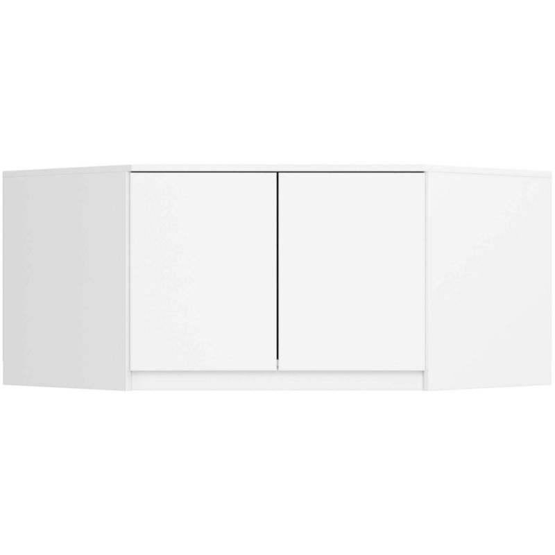 Nadstawka na szafę Akord S100 Biała 100 cm 2 drzwi kolor Biały mat 3 półki 100x50x55 cm 1 szt.