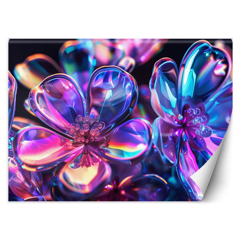 Fototapeta Feeby Kolorowe szklane kwiaty - bukiet 200x140 1 szt