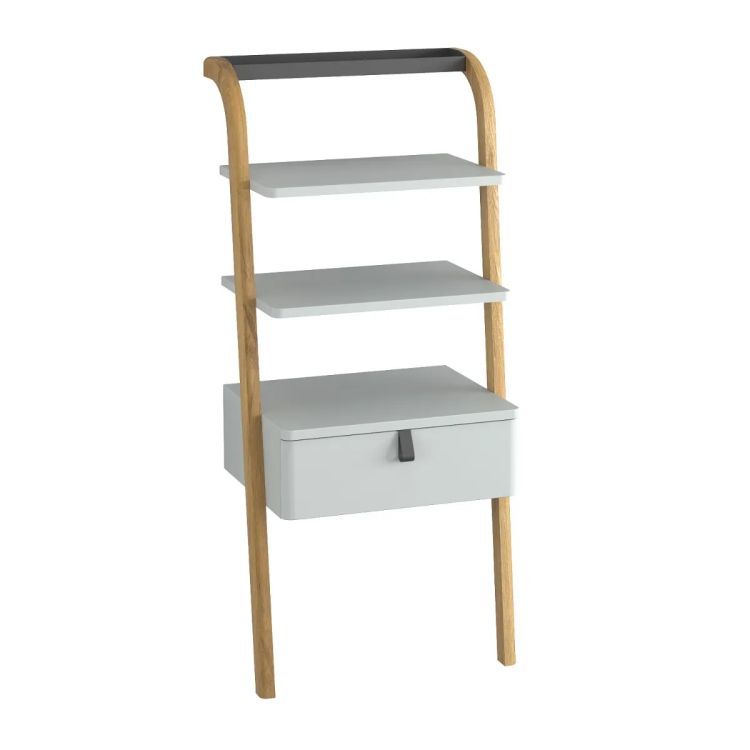 Regał łazienkowy KROFAM MOSS 50 cm jasno szary półmat 1 szt.
