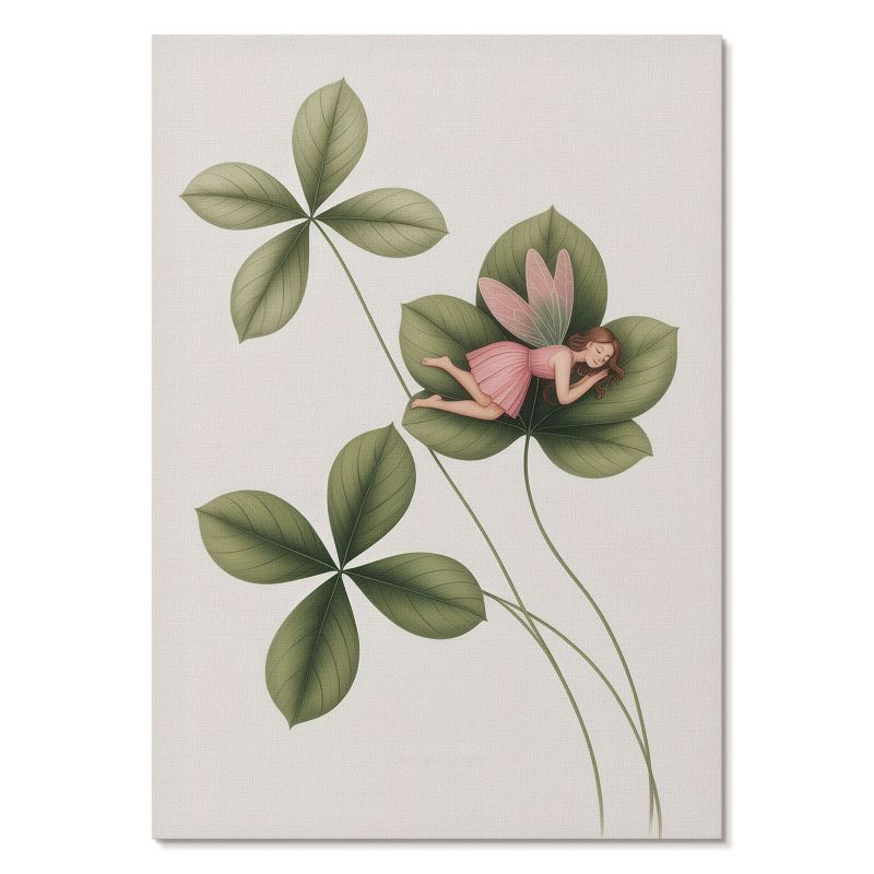 Obraz Plakat Canvas Tulup 21x29,7 cm (A4) Wróżka na kwiatku Do sypialni, przedpokoju, salonu 1 szt.