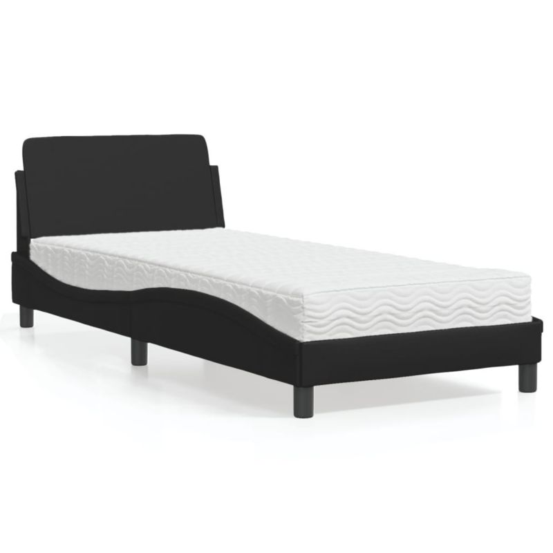 Łóżko tapicerowane WaszeMeble 90x200 cm czarne WM-3208337 1 szt.