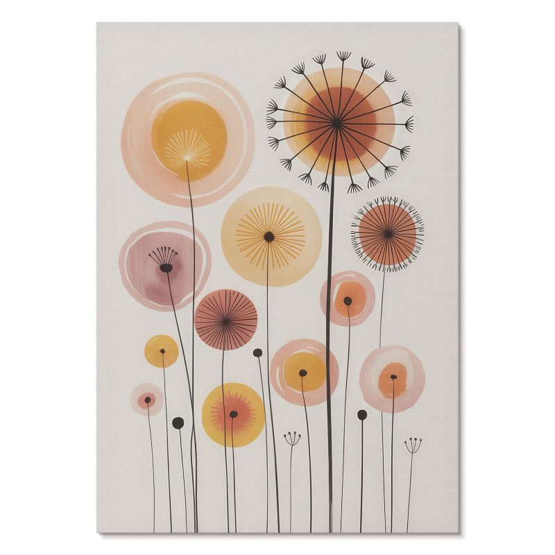 Obraz Plakat Canvas Tulup 21x29,7 cm (A4) Pastelowe dmuchawce Do sypialni, salonu, biura 1 szt.