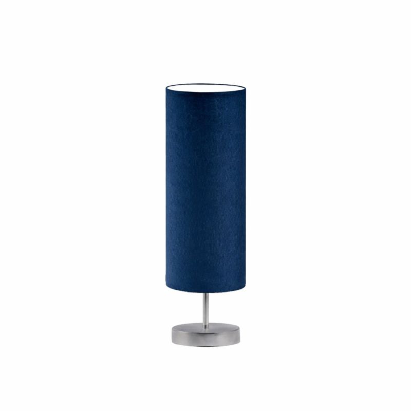 Lampka Nocna Volta Light Factory Bell Abażur Granatowy welur 1xE27 1szt.