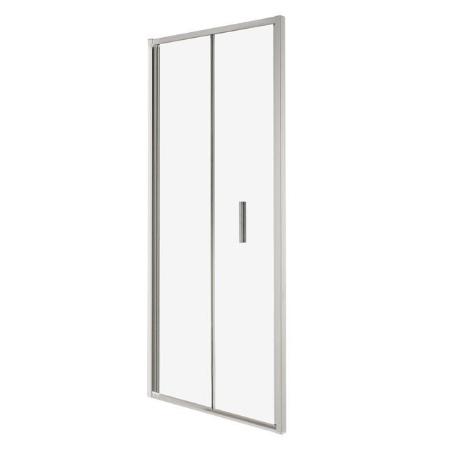 Drzwi prysznicowe Kerra Solid DH 80 CHR składane szkło transparentne 6 mm profile chrom 1 szt.