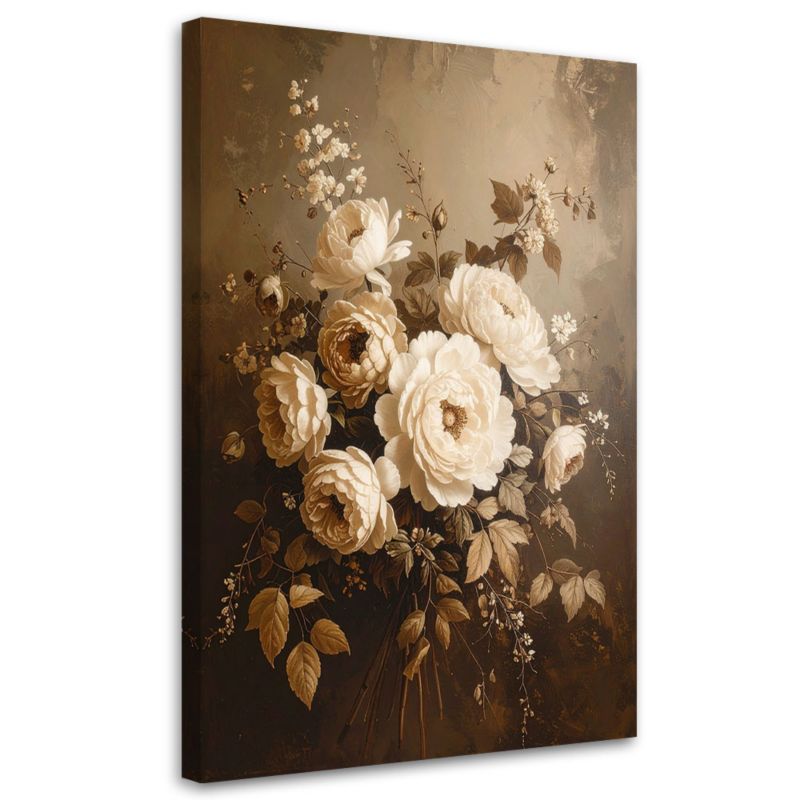 Obraz klasyczny do salonu sypialni biura Feeby Martwa natura kwiaty bukiet 40x60cm 1szt