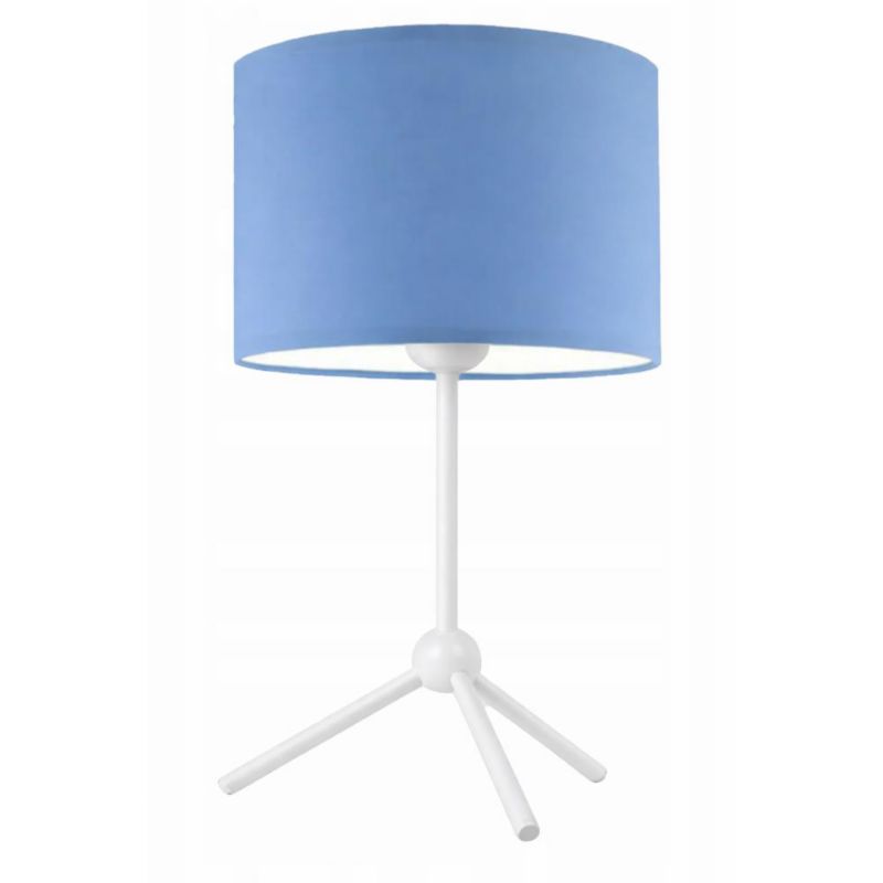 Lampka Nocna Volta Light Factory Fossa Abażur Biały/Niebieski 1xE27 1szt.