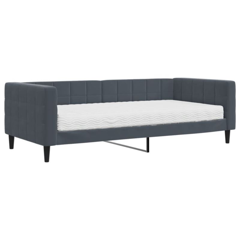 Sofa rozkładana WaszeMeble 90x200 cm Ciemnoszary aksamit WM-3196668 1 szt.