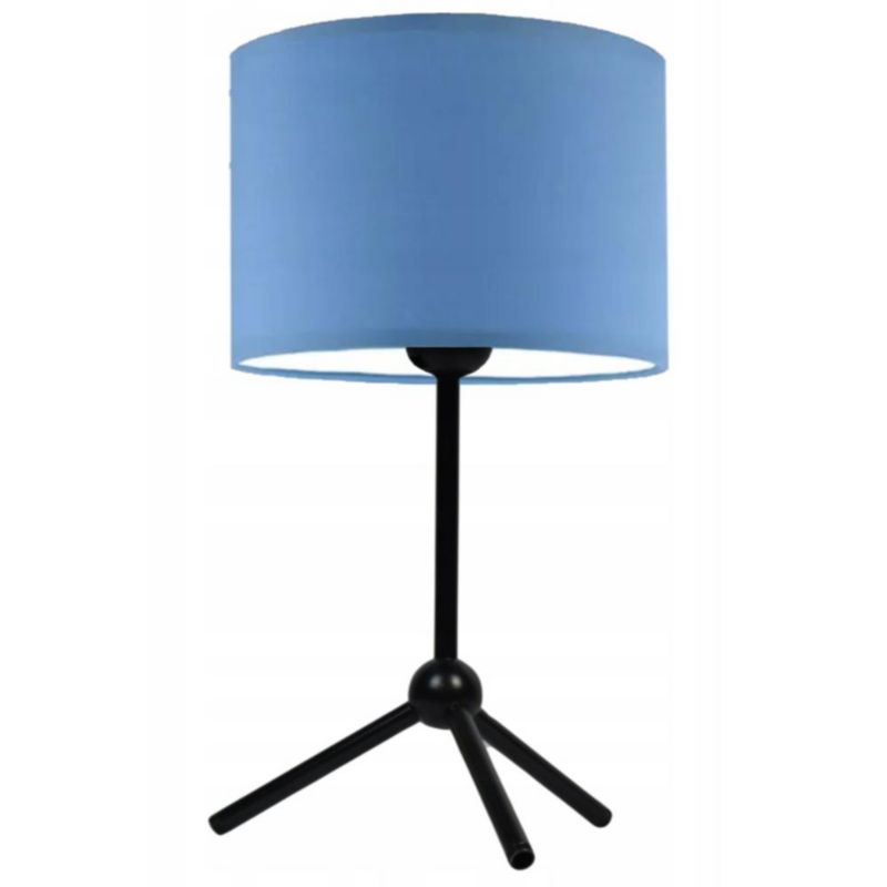 Lampka Nocna Volta Light Factory Fossa Abażur Czarny/Niebieski 1xE27 1szt.