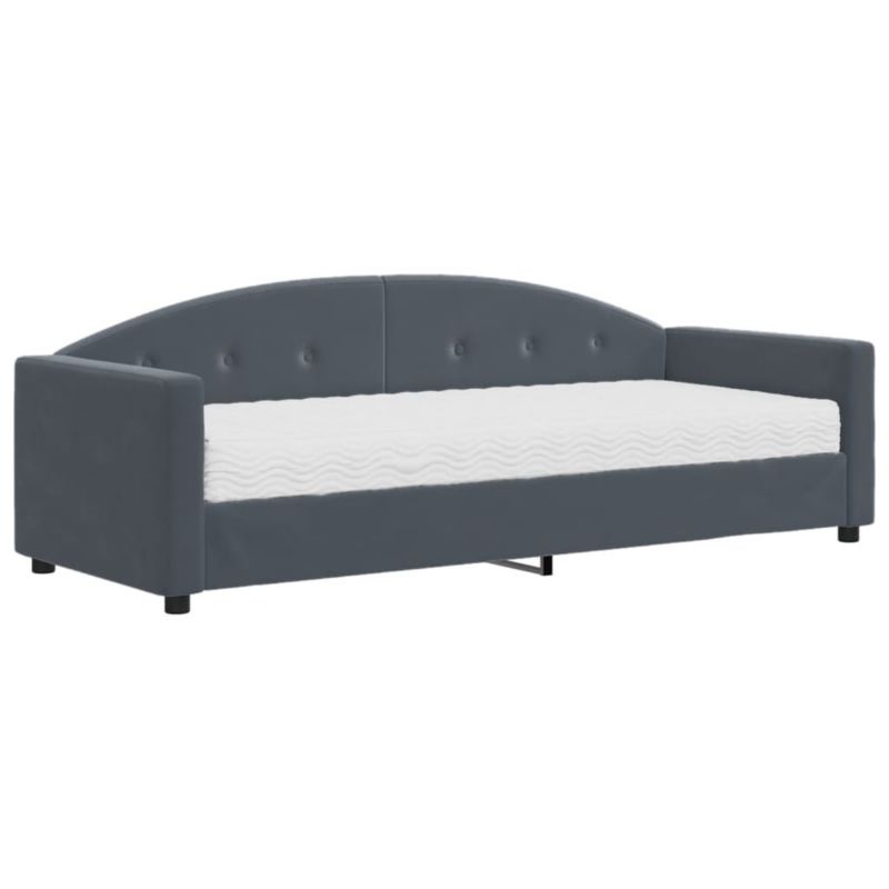 Sofa rozkładana WaszeMeble 80x200 cm Ciemnoszary aksamit WM-3197271 1 szt.