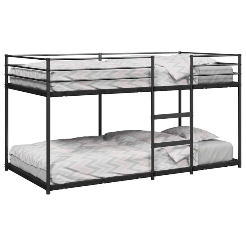 Łóżko piętrowe bez materaca czarne stal WaszeMeble 90x200 WM-4019877 1 szt.