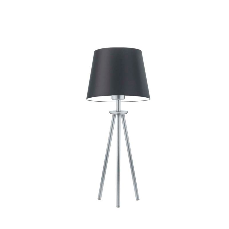 Lampka Nocna Volta Light Factory Deco Abażur Grafitowy/Srebrny Stożek 1xE27 1szt.