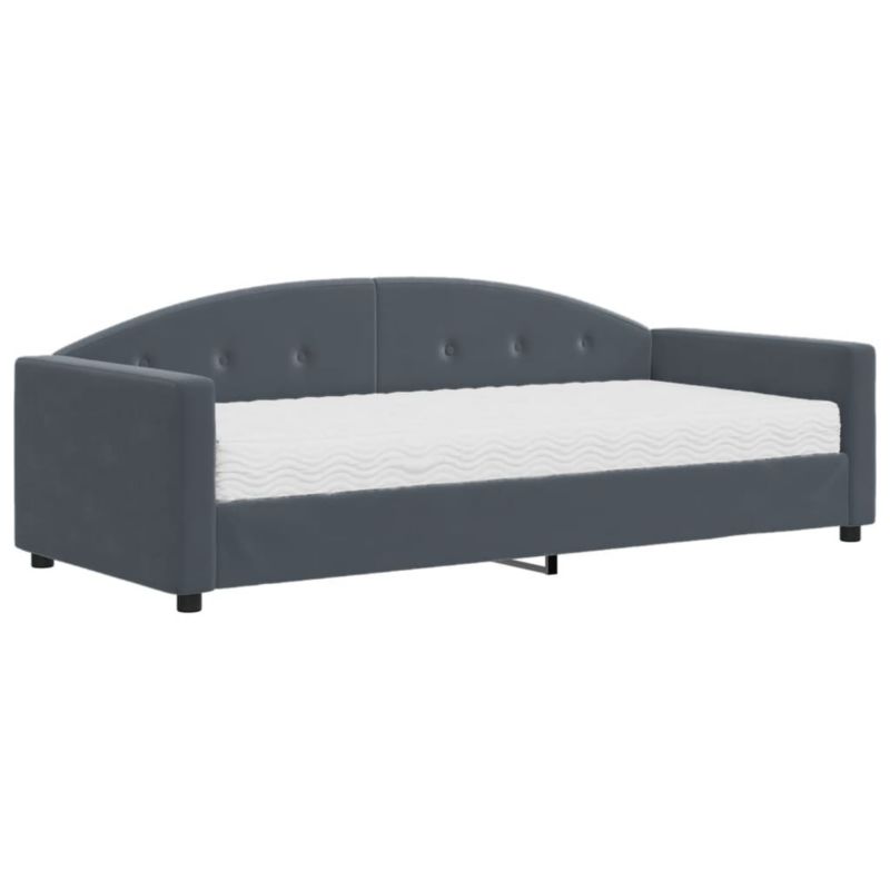 Sofa rozkładana WaszeMeble 90x190 cm Ciemnoszary aksamit WM-3197291 1 szt.