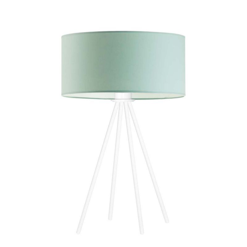 Lampka Nocna Volta Light Factory Solaris Abażur Biały/Miętowy 1xE27 1szt.