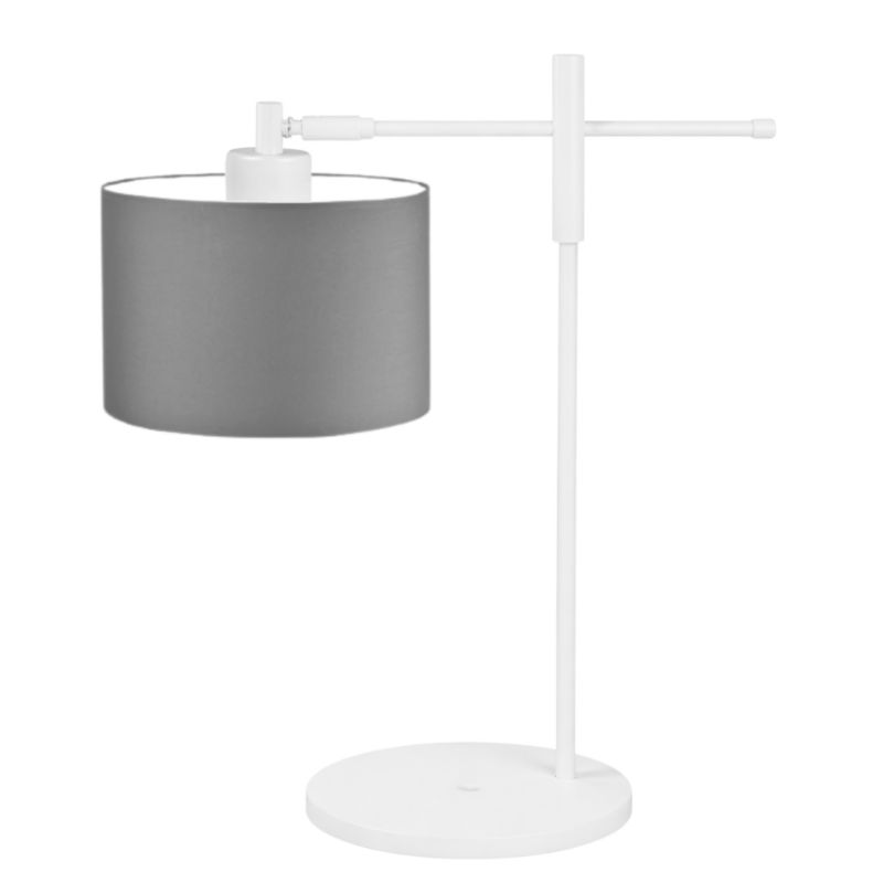 Lampka Nocna Volta Light Factory Miko Abażur Biały/Szary 1xE27 1szt.